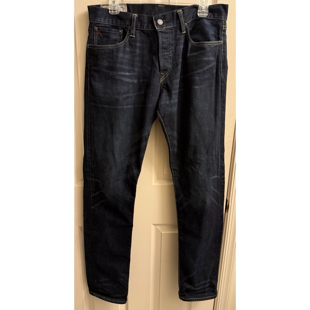 Polo Ralph Lauren Red Line Selvedge Jeans Sullivan‎ Slim Mens 34x34 blue denim